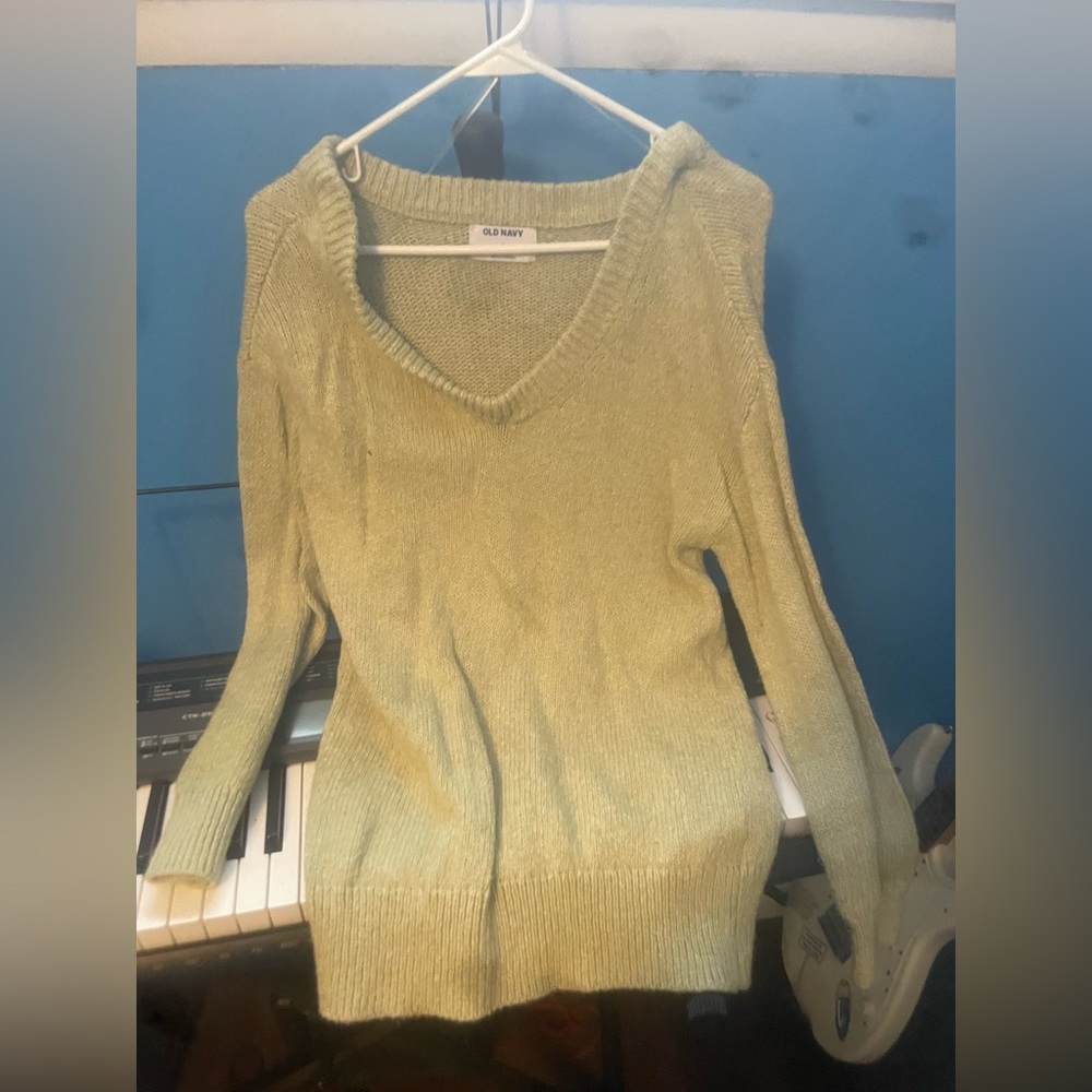 Old Navy Long Green Sweater